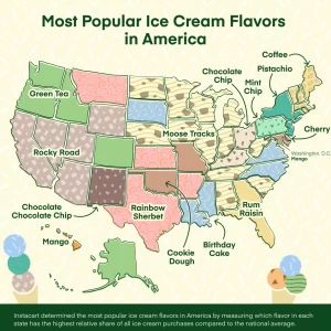 Favorite Ice Creams by State in America